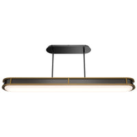 Black/Aged Brass Longboard Linear Suspension by WAC Lighting