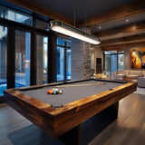 Black/Aged Brass Longboard Linear Suspension by WAC Lighting in Play Room