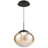 Black-Amber Glass Swayzey 4CCT Mini Pendant by WAC Lighting