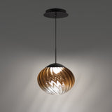 Black-Amber Glass Swayzey 4CCT Mini Pendant by WAC Lighting