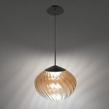 Black-Amber Glass Swayzey 4CCT Mini Pendant by WAC Lighting