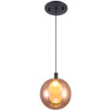 Black-Copper Glass Bolla Pendant by Kuzco Lighting