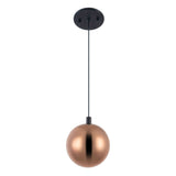 Black-Copper Glass Bolla Pendant by Kuzco Lighting