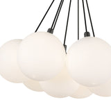 Black-Opal Glass 17inch Bolla Chandelier by Kuzco Lighting Bulb Details