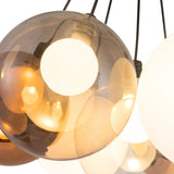 Black-Mix Glass 17inch Bolla Chandelier by Kuzco Lighting Bulb Details