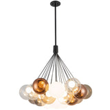 Black-Mix Glass 28inch Bolla Chandelier by Kuzco Lighting