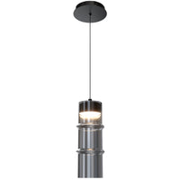 Black-Smoke Glass Kanister Pendant by WAC Lighting