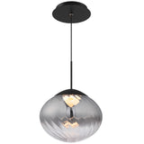 Black-Smoke Glass Swayzey 4CCT Mini Pendant by WAC Lighting