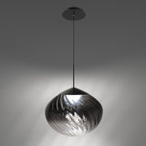 Black-Smoke Glass Swayzey 4CCT Mini Pendant by WAC Lighting