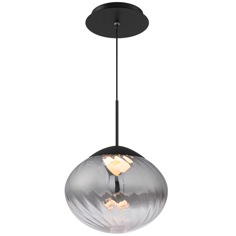 Black-Smoke Glass Swayzey 4CCT Mini Pendant by WAC Lighting