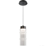 Black-White Glass Kanister Pendant by WAC Lighting
