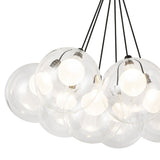 Black 17inch Bolla Chandelier by Kuzco Lighting Bulb Details