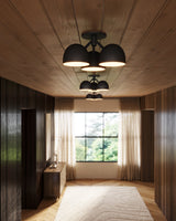 Black 17inch Fosso Semi-Flush Mount by Kuzco Lighting in Corridor 