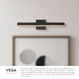 Black 19inch Vega Picture Wall/Picture Light by Kuzco Lighting