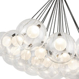 Black 28inch Bolla Chandelier by Kuzco Lighting Bulb Details