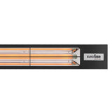 Black 3000 Watt Low Profile Electric Infrared Single Element Heater by Eurofase Heating Zoomed View