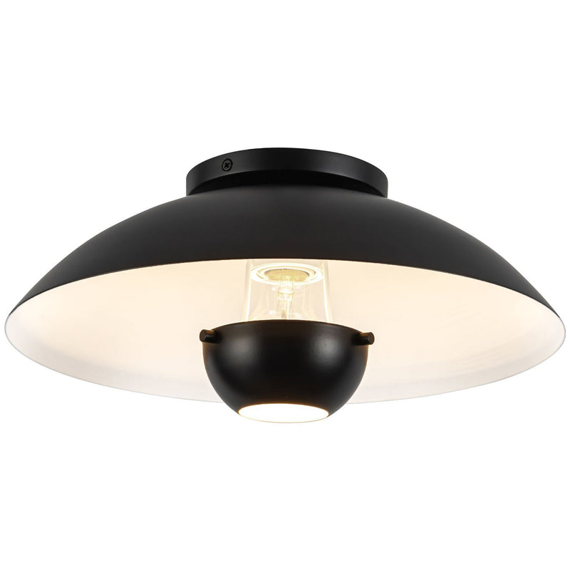 Black 5inch Umbra Semi-Flush Mount by Kuzco Lighting