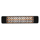 Black Chevron Single Element 39" 1500 Watt Electric Patio Heather by Eurofase Heating