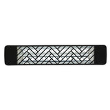Black Chevron Single Element 39" 1500 Watt Electric Patio Heather by Eurofase Heating
