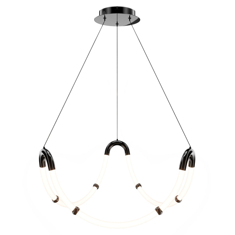 Black Chrome Swathe 4CCT LED Pendant by WAC Lighting