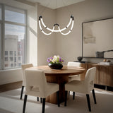 Black Chrome Swathe 4CCT LED Pendant by WAC Lighting in Dining Room
