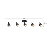Black Denson Track Light by Kuzco Lighting Dimensions