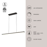 Black Drift Linear Pendant by Kuzco Lighting Light Source