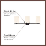 Black Ezra Vanity Light by Kuzco Lighting