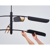 Black Flo Chandelier PR6 by Seed Design