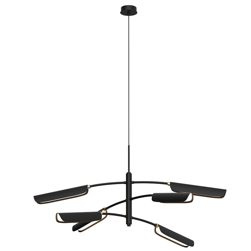 Black Flo Chandelier PR6 by Seed Design