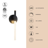 Black Jeanie Wall Sconce by Kuzco Lighting Light Source