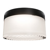 Black Ribbed Tuck Outdoor Wall-Ceiling Light by Modern Forms