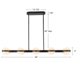 Black Selene Linear Pendant by Kuzco Lighting Dimensions