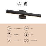 Black Tila Vanity Light by Kuzco Lighting Light Source