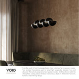 Black Void Linear Pendant by Kuzco Lighting
