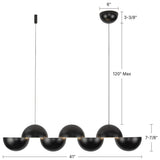 Black Void Linear Pendant by Kuzco Lighting Dimensions