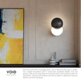 Black Void Wall Sconce by Kuzco Lighting