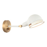 Blare Wall Sconce 11 Inch Aged Gold Brass + White