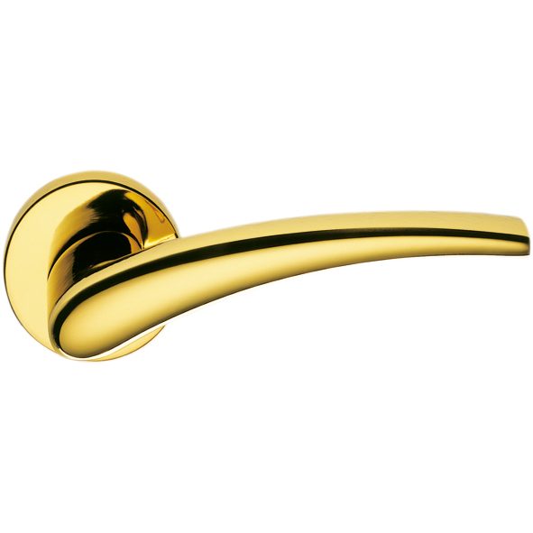 Blazer Door Lever in HPS Zirconium Gold by Colombo Design