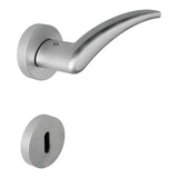 Blazer Door Lever in Satin Chrome angled view by Colombo Design
