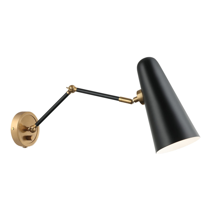 Blink Swing Arm Wall Sconce Black