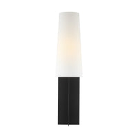 Blocco Floor Lamp — 13", White Linen, Midnight Black