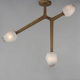 Blossom 3-Light LED Flush Mount by ET2 - Natural Aged Brass