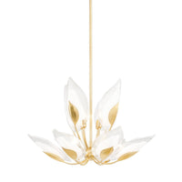 Blossom Chandelier - 10-Light - Gold Leaf by Hudson Valley