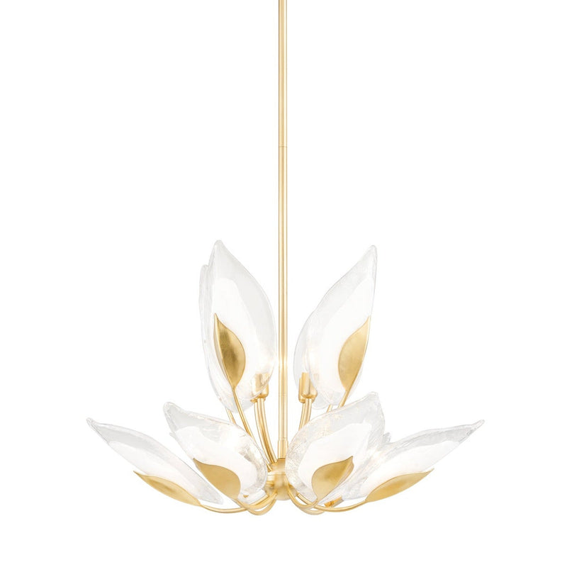 Blossom Chandelier - 10-Light - Gold Leaf by Hudson Valley