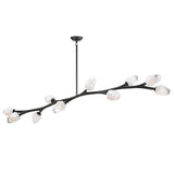 Blossom LED Chandelier by ET2 - 10-Light Linear Black