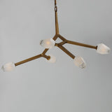 Blossom LED Pendant by ET2 - 5-Light Natural Aged Brass