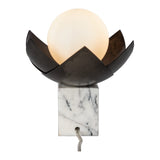 Blossom Mini Table Lamp, shown in Dark Smoke, Lilac Marble, by Hubbardton Forge