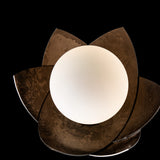 Blossom Mini Table Lamp detail in Dark Smoke, Lilac Marble, by Hubbardton Forge