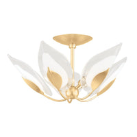 Blossom Semi Flush - Gold Leaf by Hudson Valley